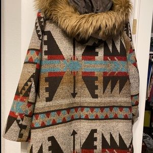 Aztec fluff coat